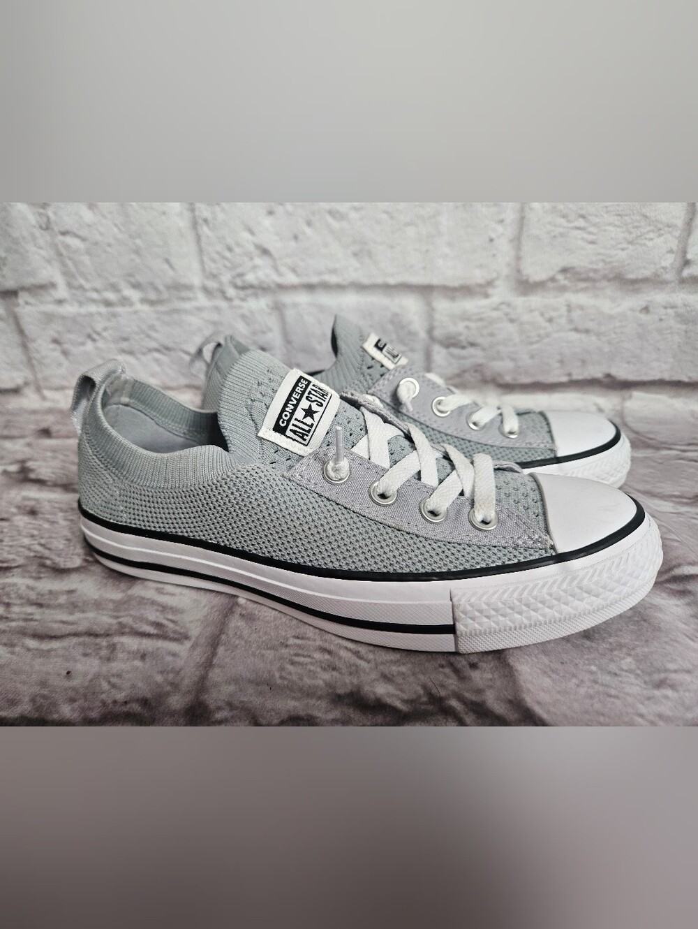 Converse Knit Shoes Sneakers Grey Size 6 Women's - Picture 9 of 10
